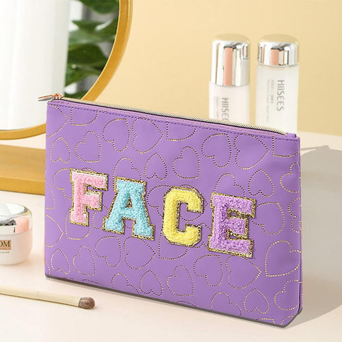 FACE Purple Cosmetic Bag