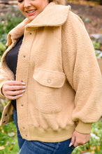 Load image into Gallery viewer, Don't Stress Oversized Collar Sherpa Jacket In Taupe