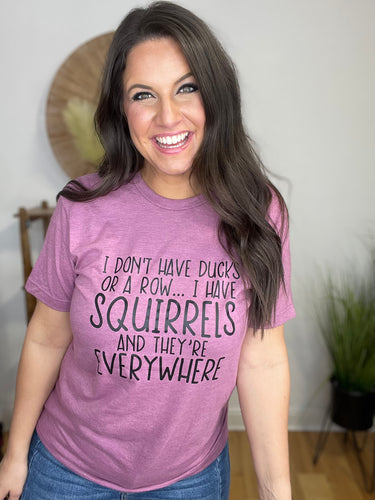 Squirrels Graphic Tee (Berry)
