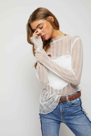 Dotted Up Layering Tee (White)