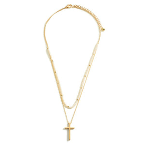 Layered Cross Necklace