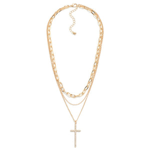 Cross Layered Necklace