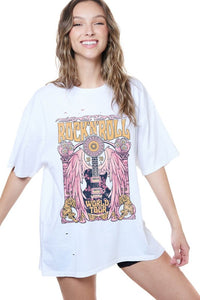Graphic Tee - Rock & Roll World Tour White
