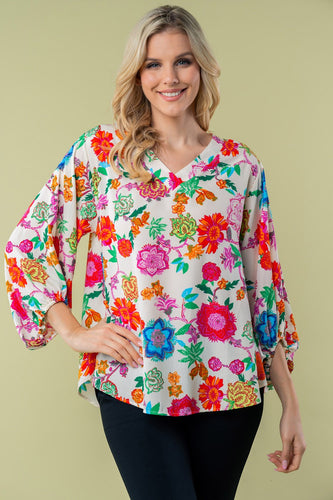Colorful Flowers Top