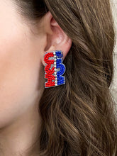 Load image into Gallery viewer, USA Seed Bead Earrings