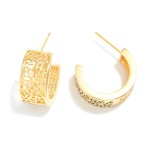 Floral Huggie Earrings