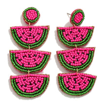 Load image into Gallery viewer, Watermelon Earrings (Pink)