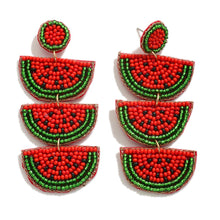 Load image into Gallery viewer, Watermelon Earrings (Red)