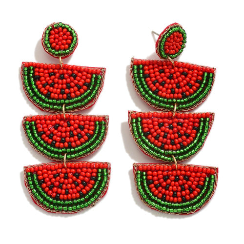 Watermelon Earrings (Red)