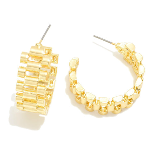 Chain Gold Dipped Earrings (Gold)