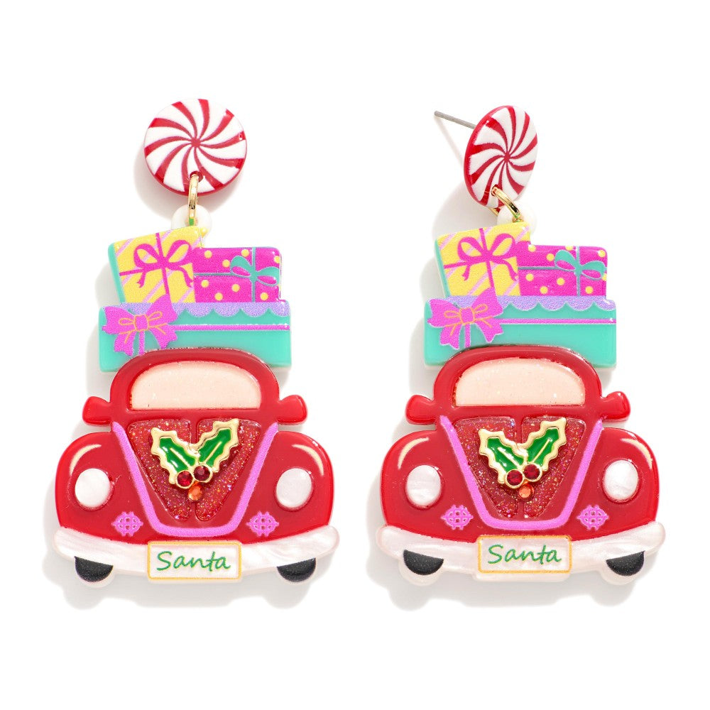 Christmas Car Earrings