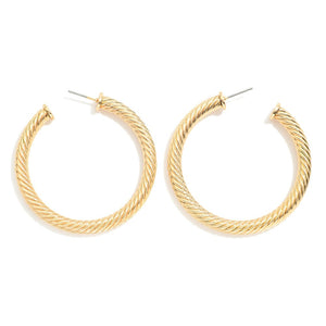 Twisted Metal Hoop Earrings