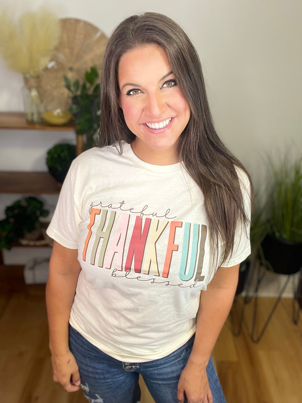 Grateful, Colorful Thankful & Blessed Tee