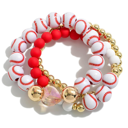 Baseball Girl Bracelet Stack