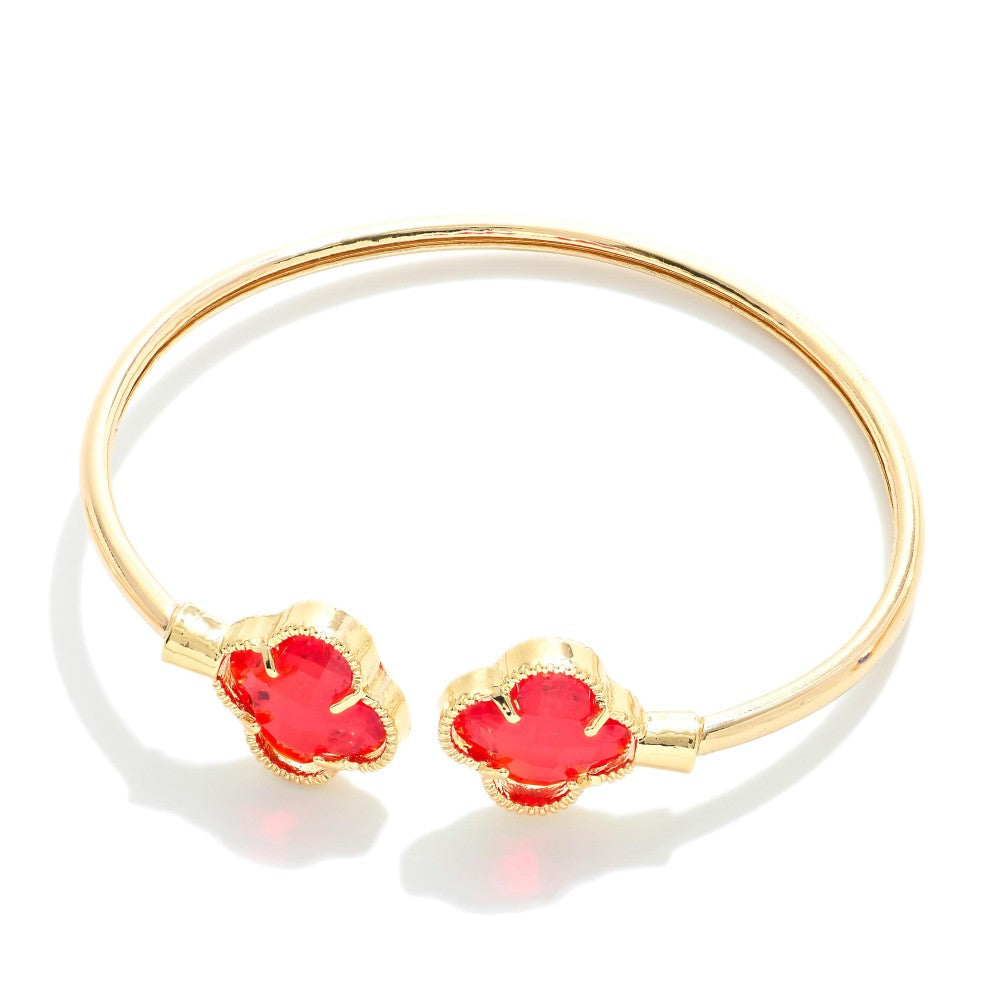 Flower Clover Red Bracelet