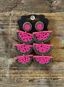 Watermelon Earrings (Pink)