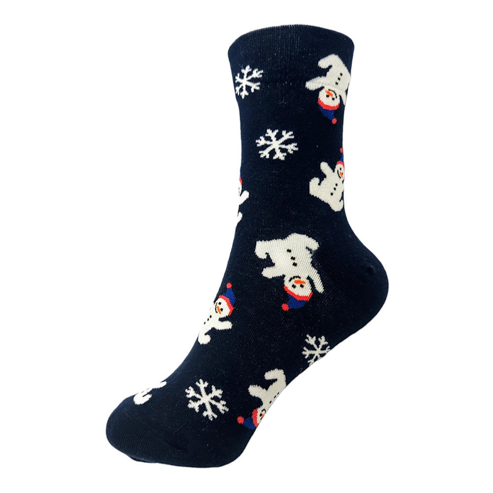 Christmas Socks - Navy Snowman