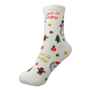 Christmas Socks - Let It Snow (White)