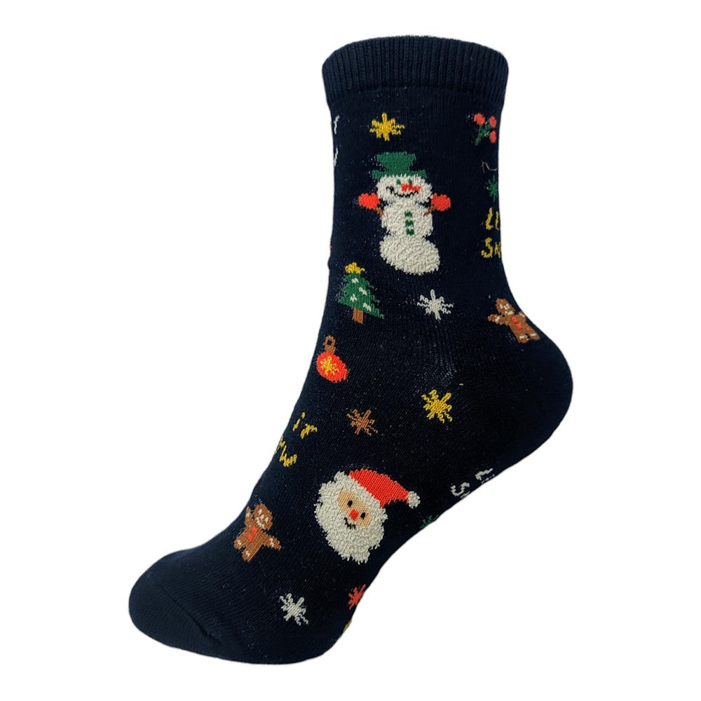 Christmas Socks - Let It Snow (Navy)