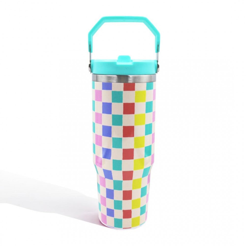 Pastel Checkered Tumbler (30oz)