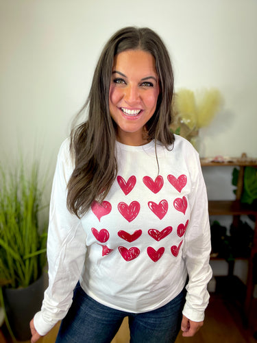 V-Day - Nine Hearts Long Sleeve Tee