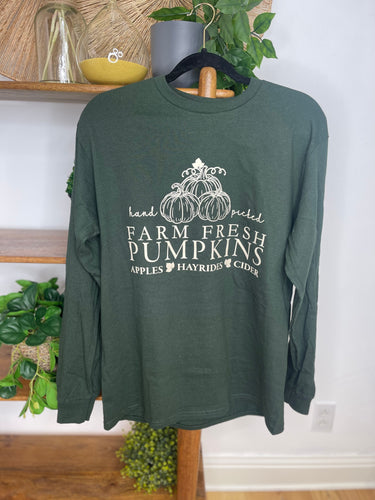 Farm Pumpkins (Green Long Sleeve)