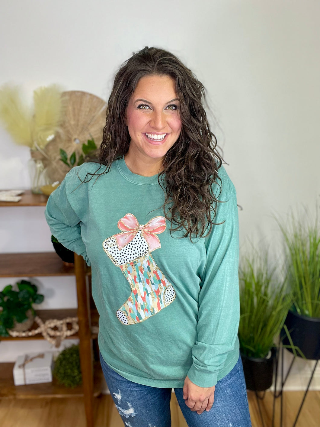 Colorful Stocking Long Sleeve Tee