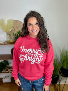 Merry & Bright Puff Print Sweatshirt