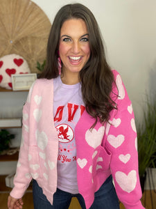 Valentine's Day - Double Sided Heart Cardi
