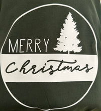 Load image into Gallery viewer, Christmas Tee - Cirlce &amp; Tree Merry Christmas
