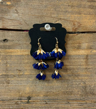 Load image into Gallery viewer, Falling Petals Earrings (Blue)