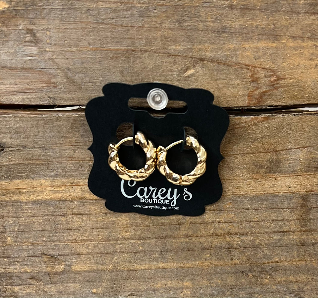 Gold Twist Earrings
