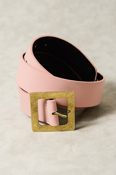 Squared Away Belt (Blush)