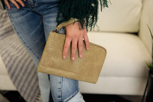 JOY Tina Python Zip Around Wristlet