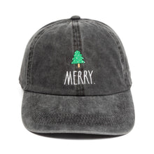Load image into Gallery viewer, Christmas Ball Cap - Merry (Black)