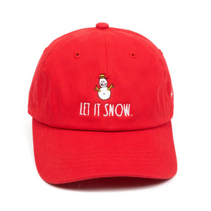 Christmas Ball Cap - Let It Snow (Red)