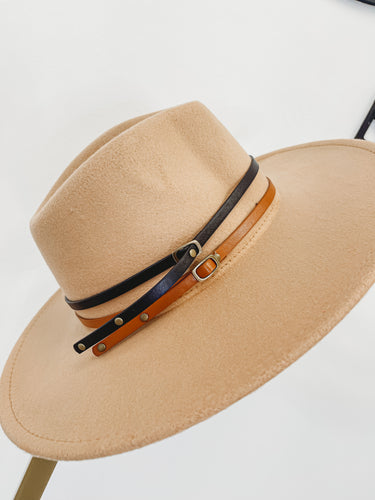 Out West Wide Brim Hat with Belt