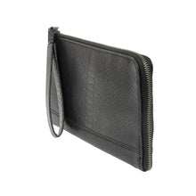 Load image into Gallery viewer, JOY Tina Python Zip Around Wristlet